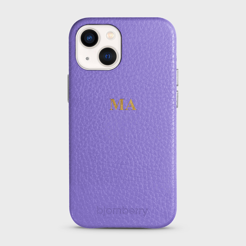 iPhone 13 Mini Personalized Leather Case - Monogram