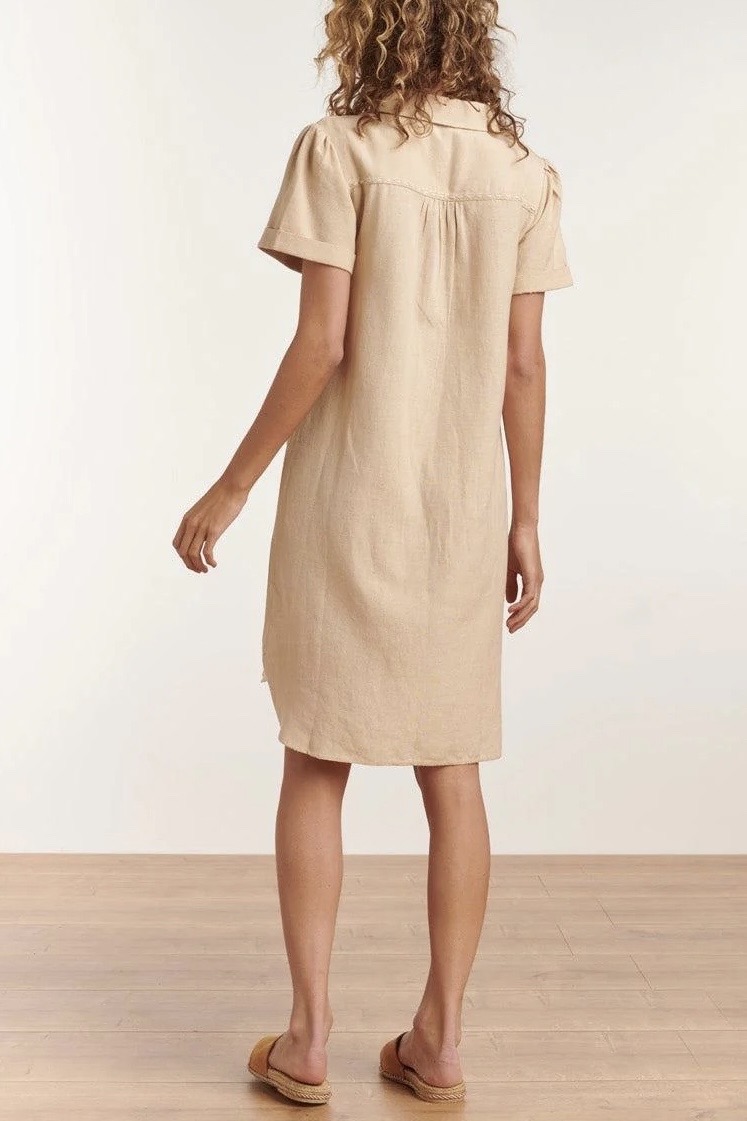 Smashed Lemon - Womens Easy Classic Short Sleeve Shirt Dress - 4