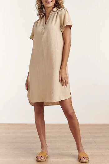 Smashed Lemon - Womens Easy Classic Short Sleeve Shirt Dress