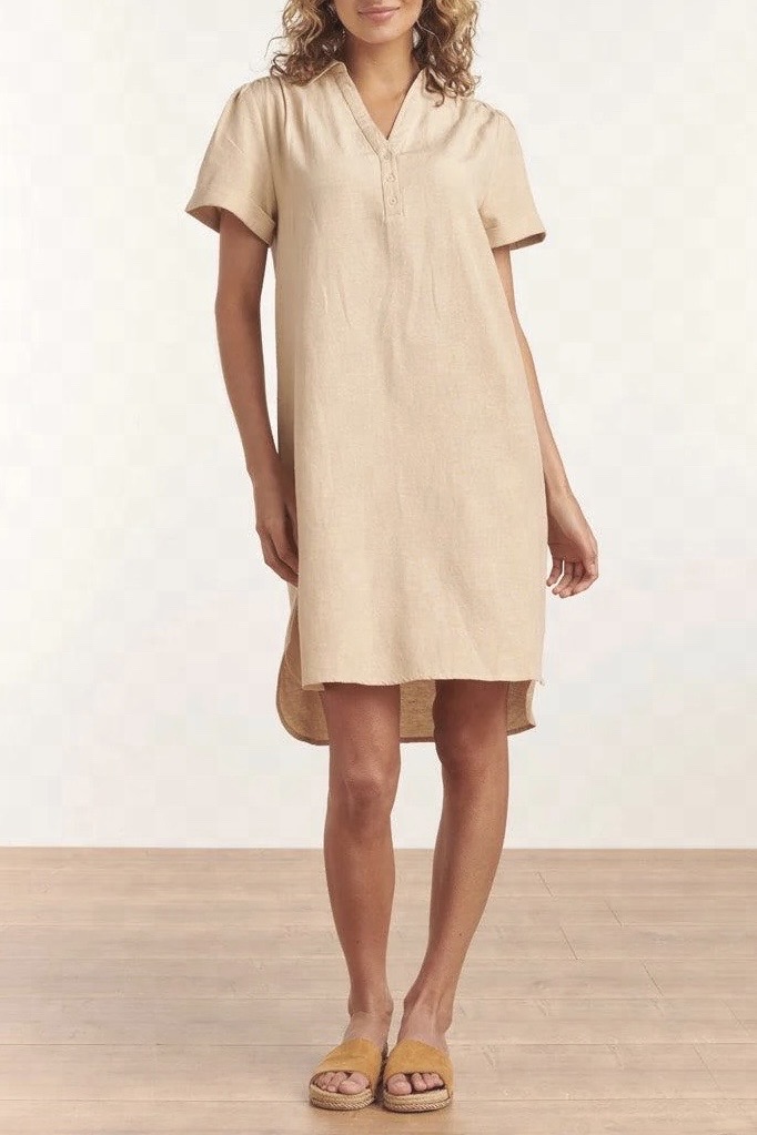 Smashed Lemon - Womens Easy Classic Short Sleeve Shirt Dress - 3