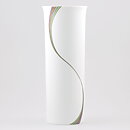 Bertil Vallien (Space 1983) White Cylinder Vase with Rainbow Decor 31 cm 