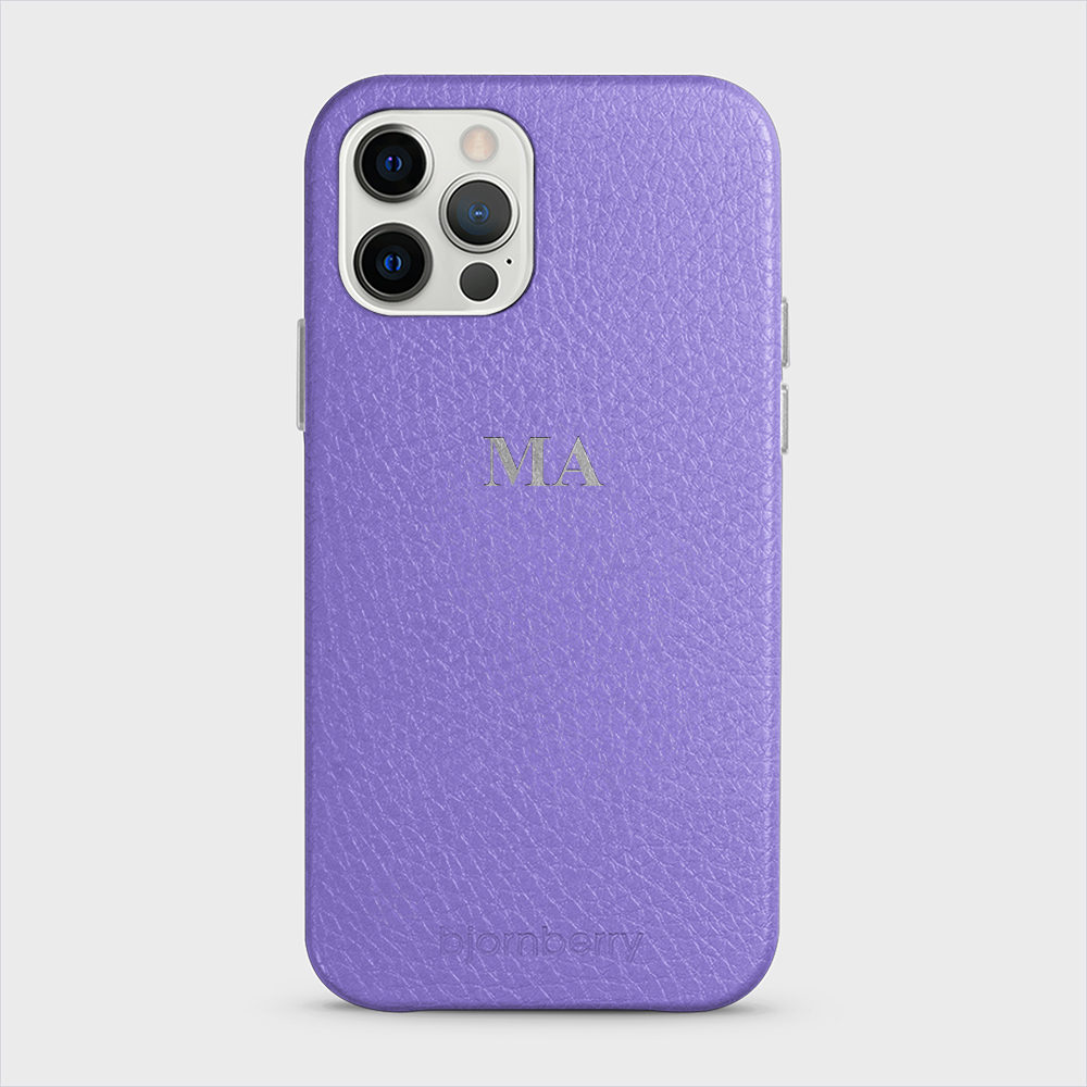 iPhone 12/12 Pro Personalized Leather Case - Monogram - 2