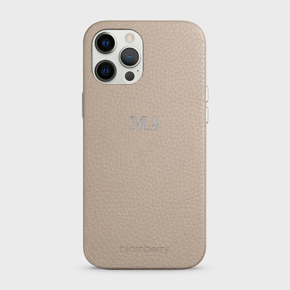 iPhone 12 Pro Max Personalized Leather Case - Monogram - 17