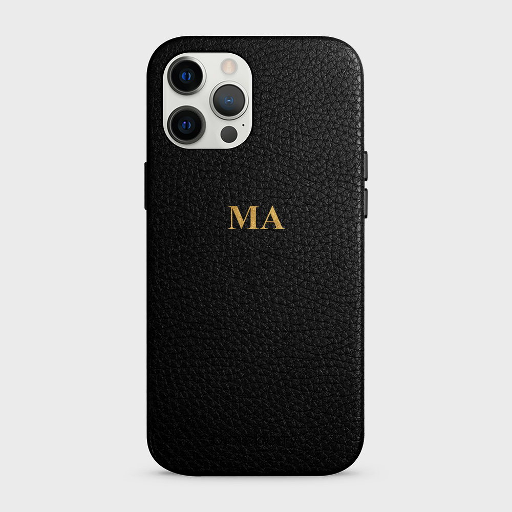iPhone 12 Pro Max Personalized Leather Case - Monogram - 13