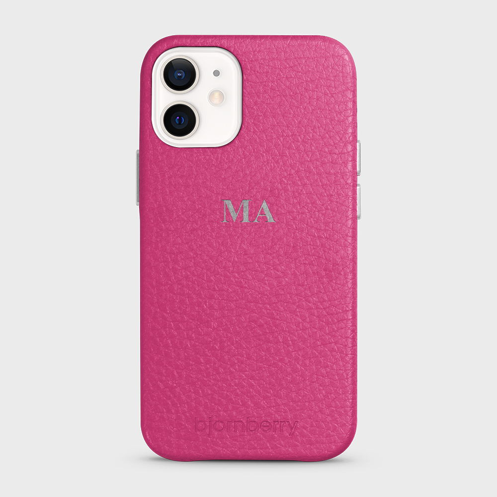 iPhone 12 Mini Personalized Leather Case - Monogram - 11