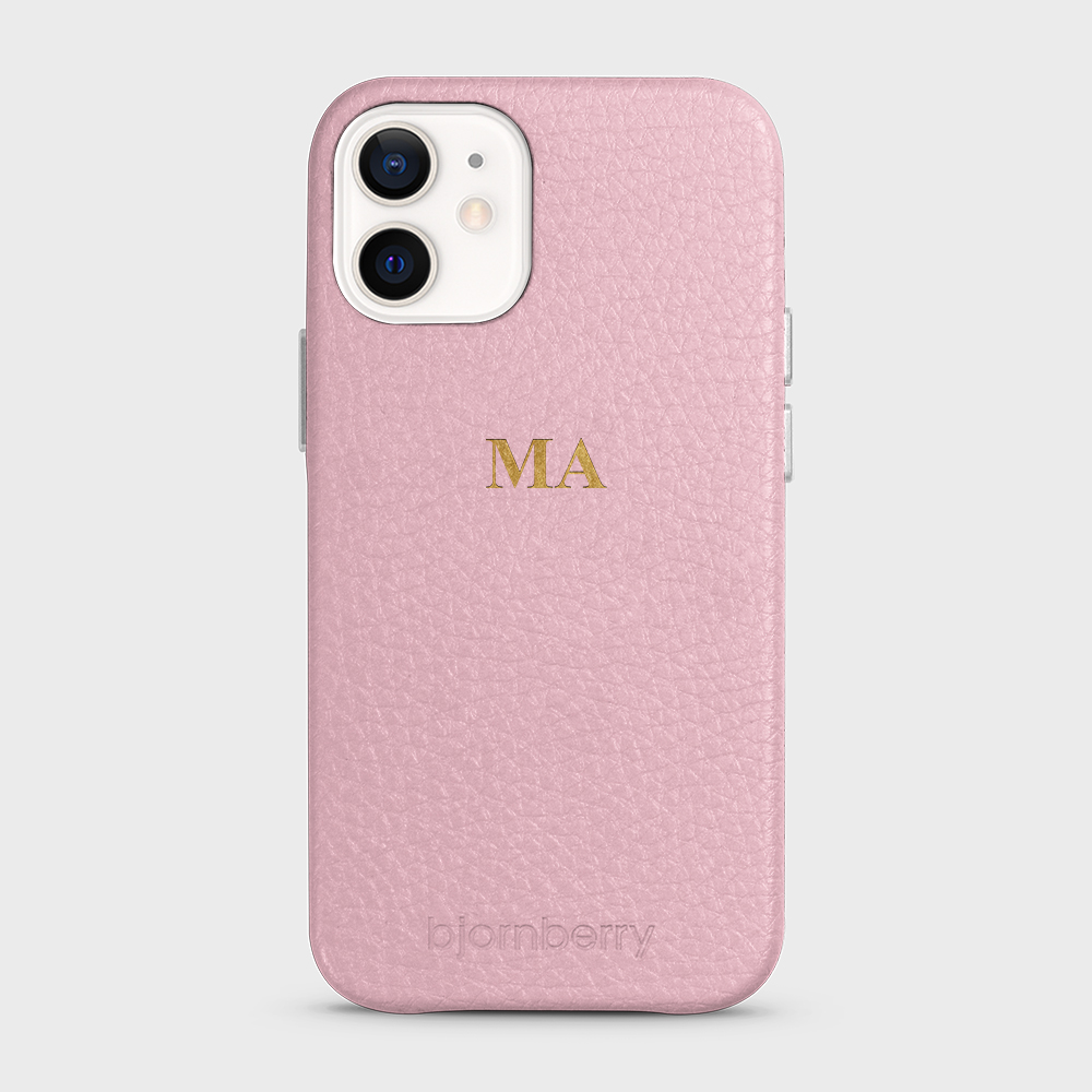iPhone 12 Mini Personalized Leather Case - Monogram - 4
