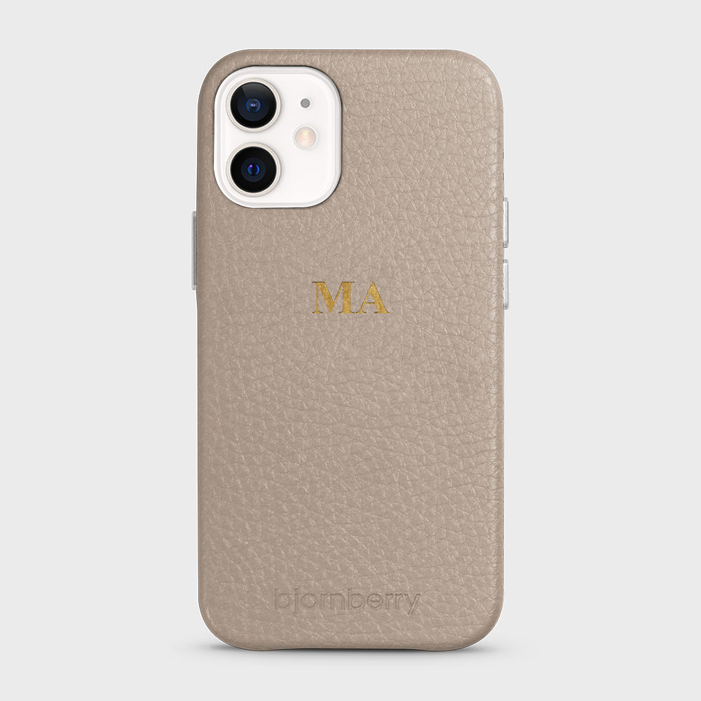 iPhone 12 Mini Personalized Leather Case - Monogram - 7