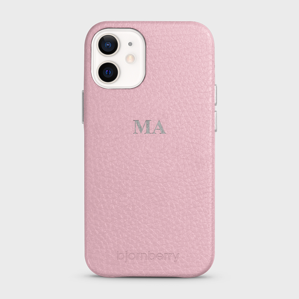 iPhone 12 Mini Personalized Leather Case - Monogram - 5