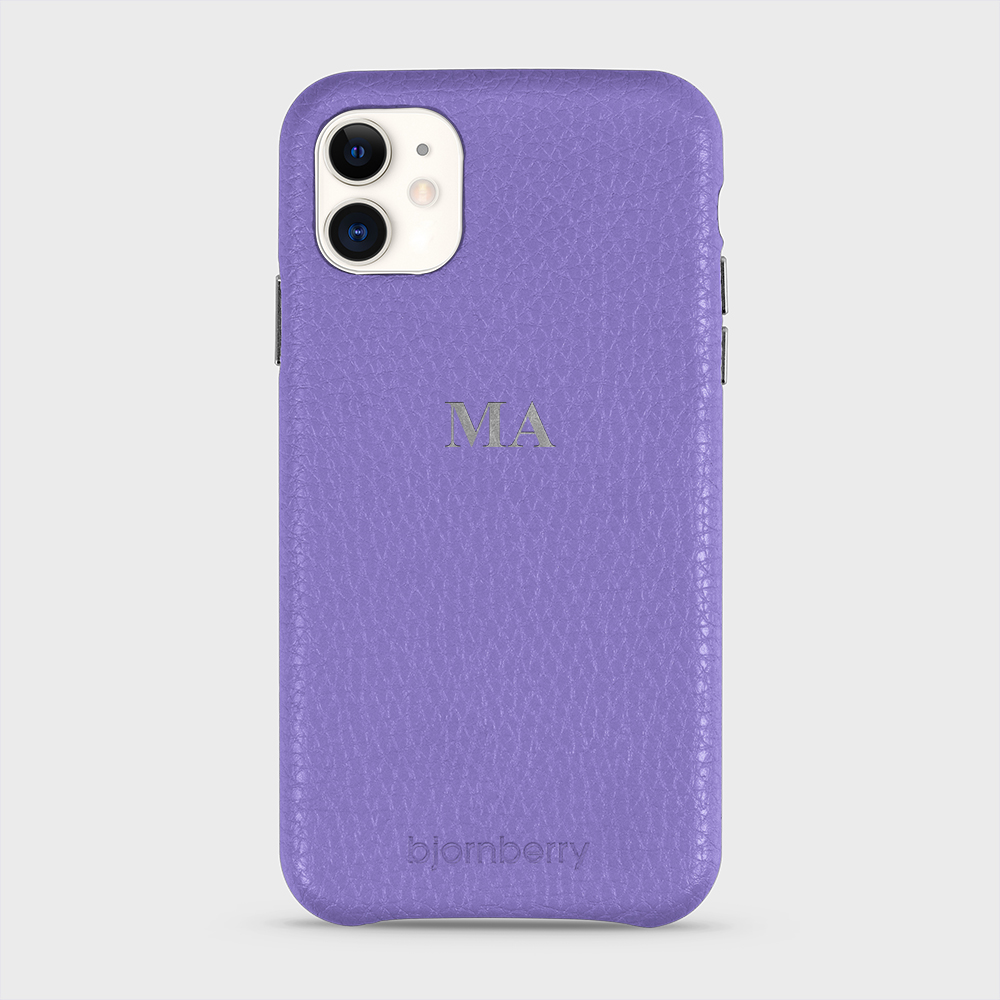 iPhone 11 Personifierat Läderskal - Monogram - 2