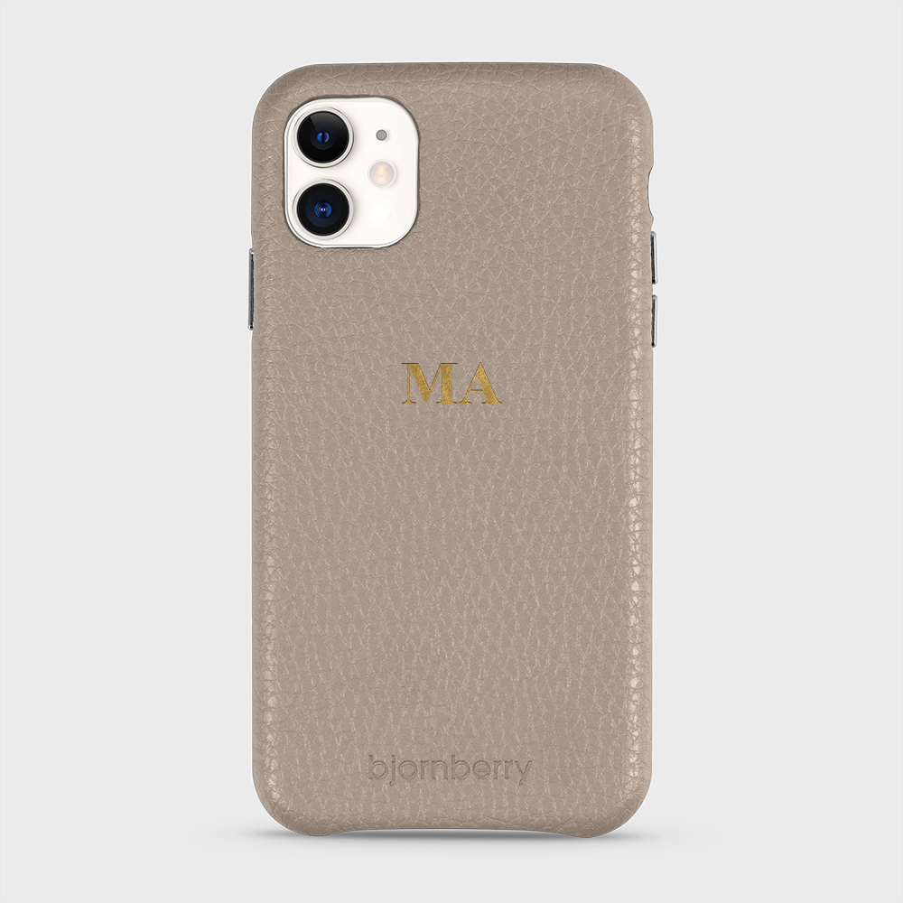 iPhone 11 Personifierat Läderskal - Monogram - 10