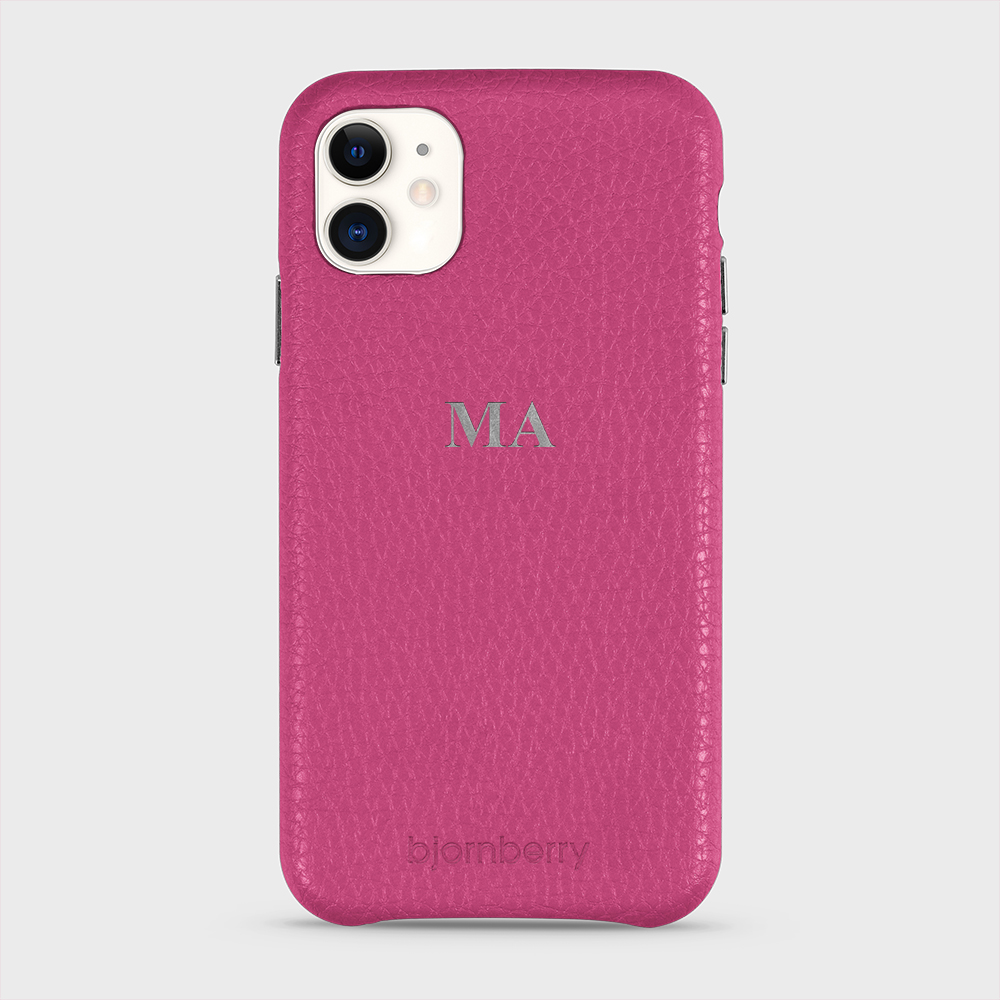 iPhone 11 Personifierat Läderskal - Monogram - 14