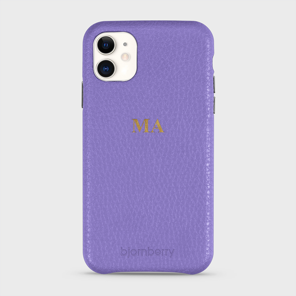 iPhone 11 Personifierat Läderskal - Monogram