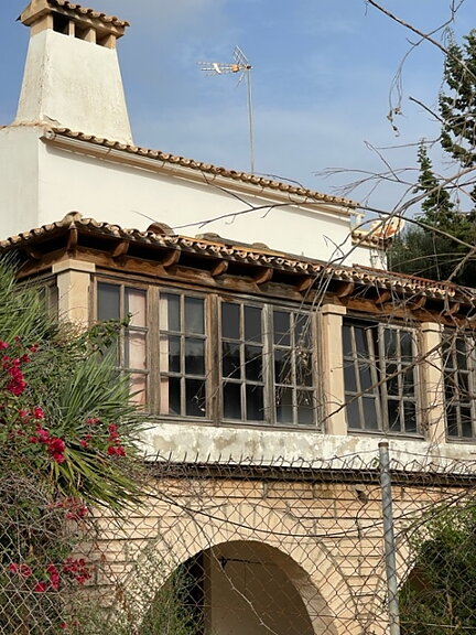 akvarell "Mallorca vid havet" tavla orginal av Maria C Bernhardsson