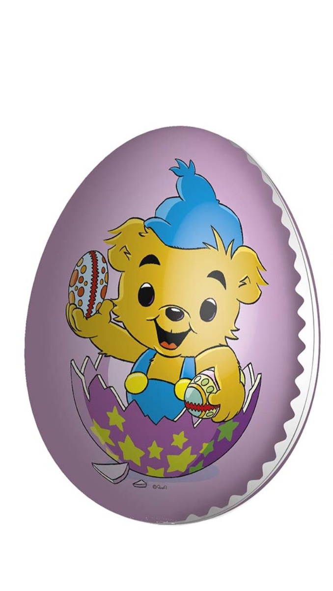 Påskägg - Bamse - 15 cm, lila