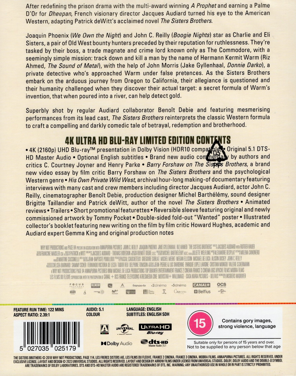 Sisters Brothers (Limited Edition) (ej svensk text) (4K Ultra HD) - 2