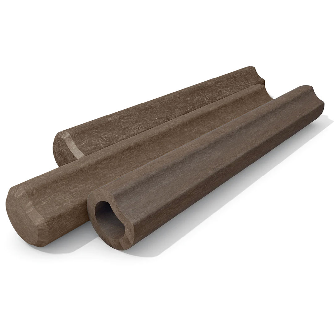 Kubb Plast med urgröpning, Ihålig Brun  Ø 110-200 mm