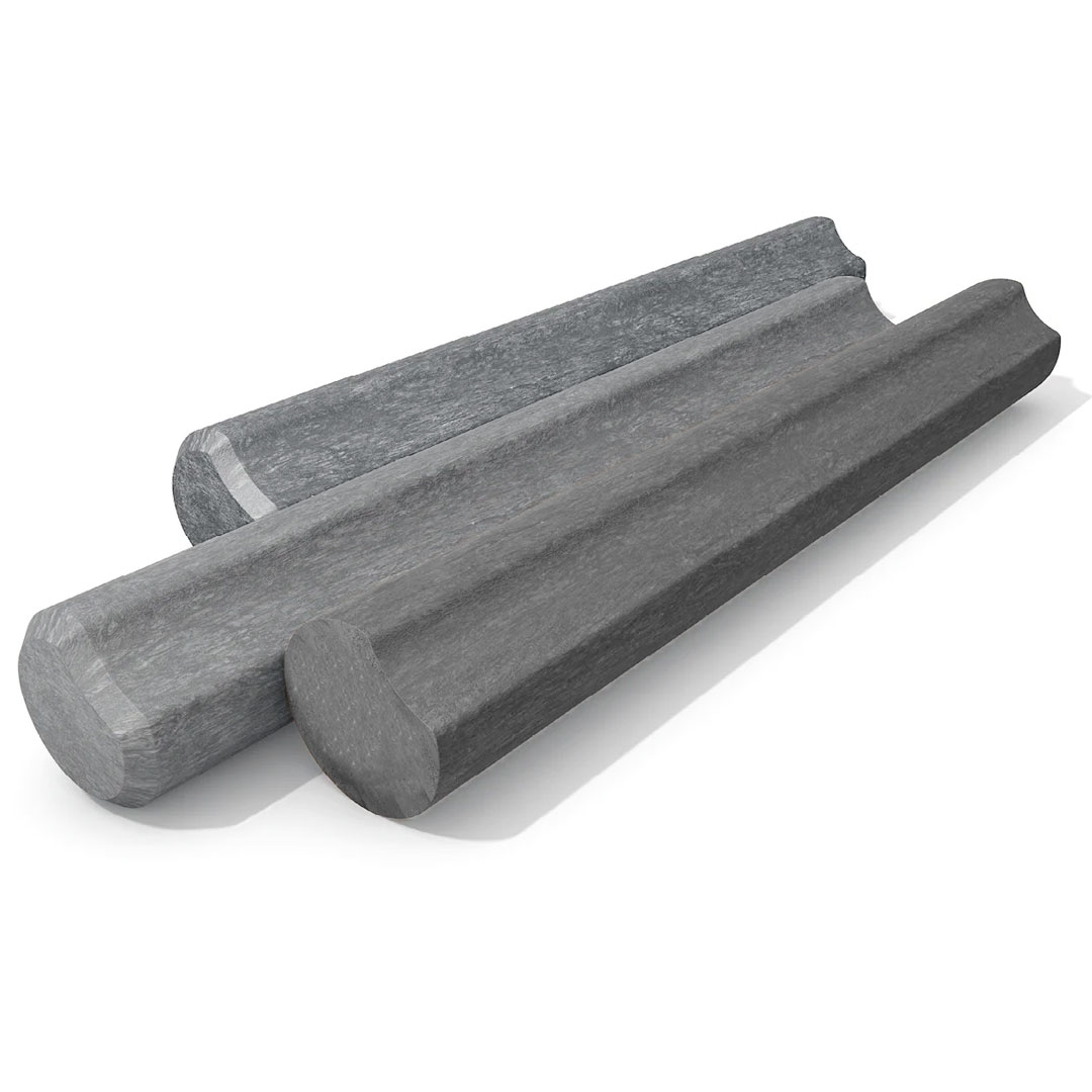 Kubb Plast med urgröpning, Solid Grå Ø 110-200 mm