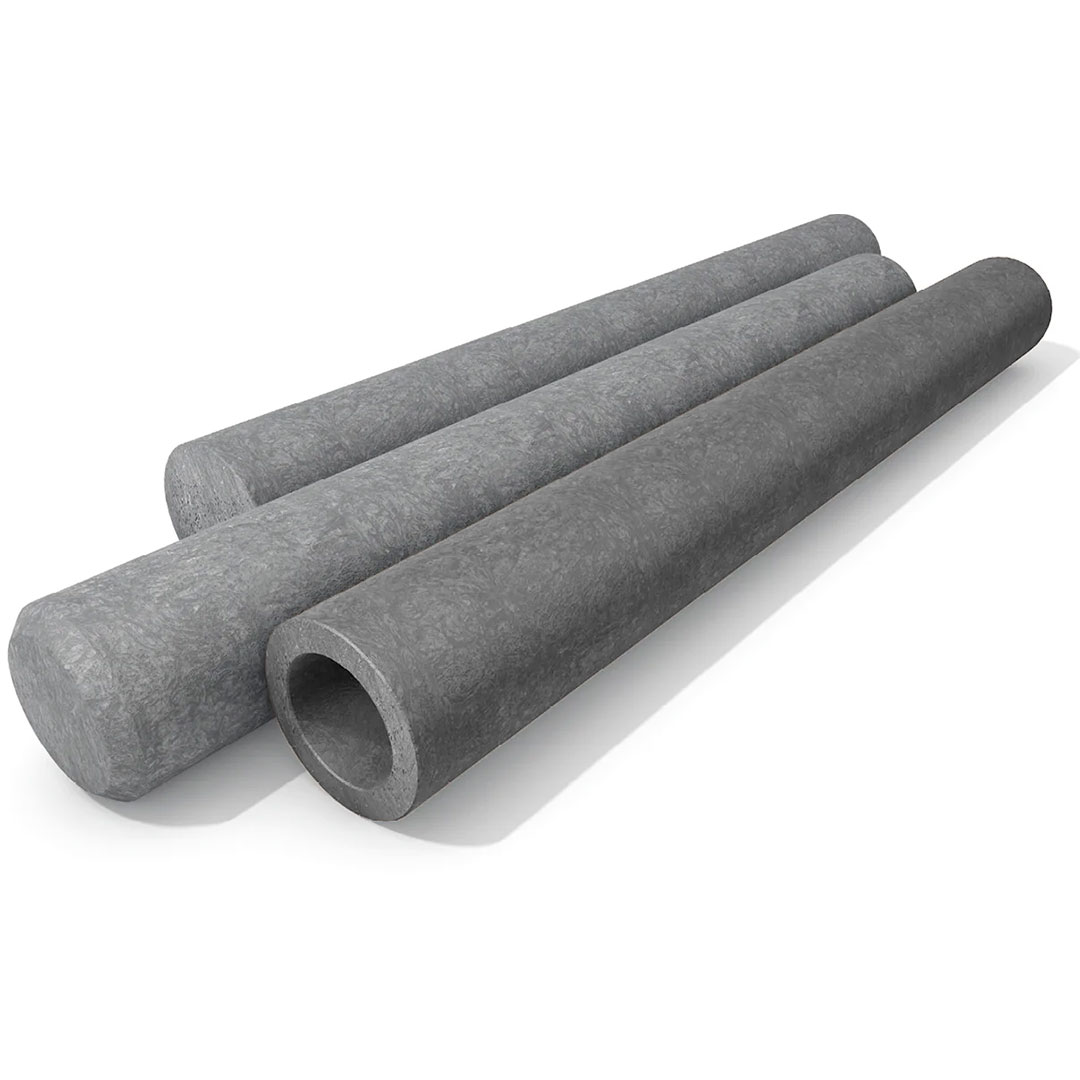 Kubb Plast Rund, Ihålig Grå Ø 100-200 mm