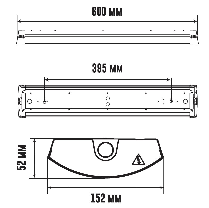 DESIGNLIGHT L25-0600 IP44 Industriarmatur Liny 3000/4000K ställbar effekt - 2