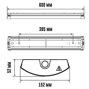DESIGNLIGHT L25-0600 IP44 Industriarmatur Liny 3000/4000K ställbar effekt
