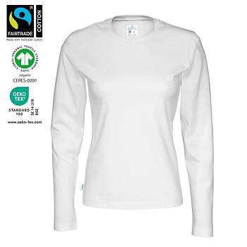 Cottover Långärmad T-shirt - Dam - Fairtrade & Ekologisk GOTS - 14 olika färger