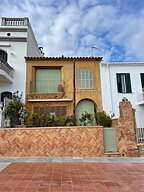 Såld! akvarell "Spanien, Calella de Parafrugell" tavla orginal av Maria C Bernhardsson