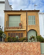 Såld! akvarell "Spanien, Calella de Parafrugell" tavla orginal av Maria C Bernhardsson