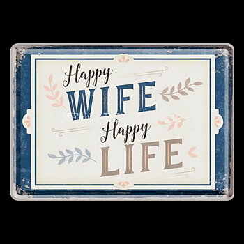 Happy WIFE - Happy LIFE - METAL CARD - T1