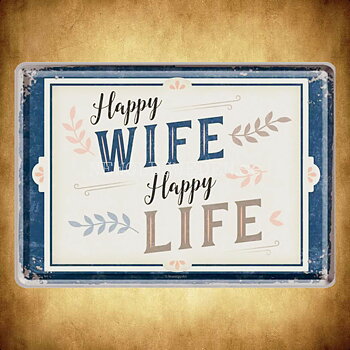 Happy WIFE - Happy LIFE - METAL CARD - T1
