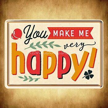 You MAKE ME very happy! - METAL CARD - T1