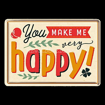 You MAKE ME very happy! - METAL CARD - T1