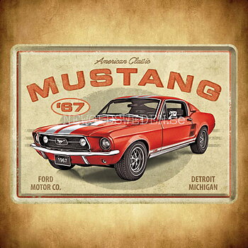 MUSTANG 1967 - METAL CARD - T2