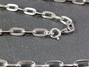 Platt Kabel Kedja i Sterling Silver  - 66cm