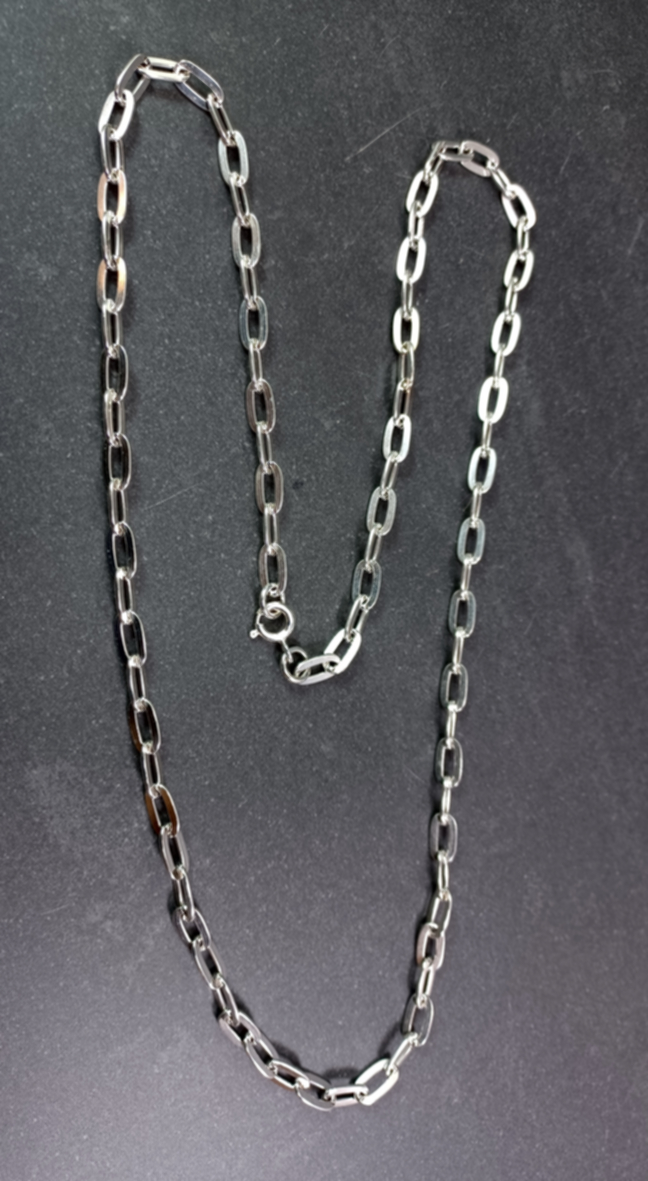 Platt Kabel Kedja i Sterling Silver  - 66cm