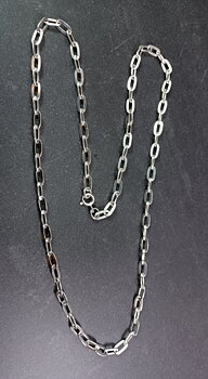 Platt Kabel Kedja i Sterling Silver  - 66cm