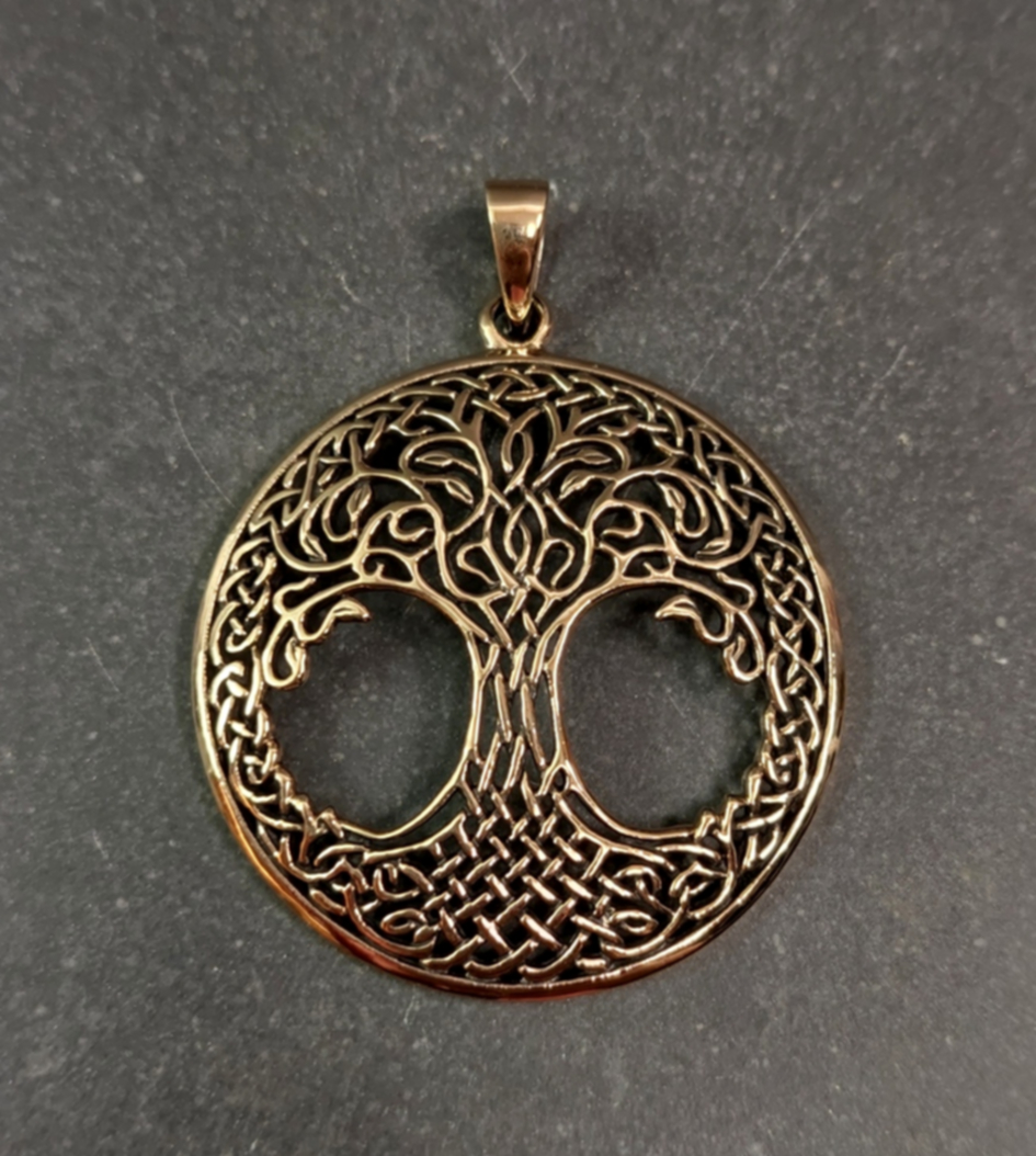 Yggdrasil Livets Träd - Hänge i Brons (ca 5 cm)