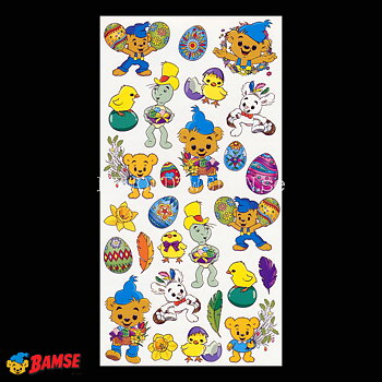 BAMSE STICKERS 54 stycken Påsk