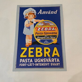 Nostalgikort Zebra Pasta Ungsvärta