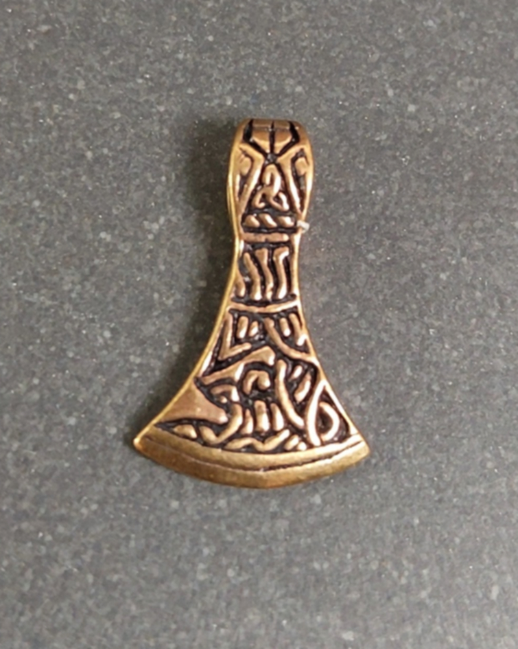 Mini Viking Yxa - Hänge i Brons - 20mm