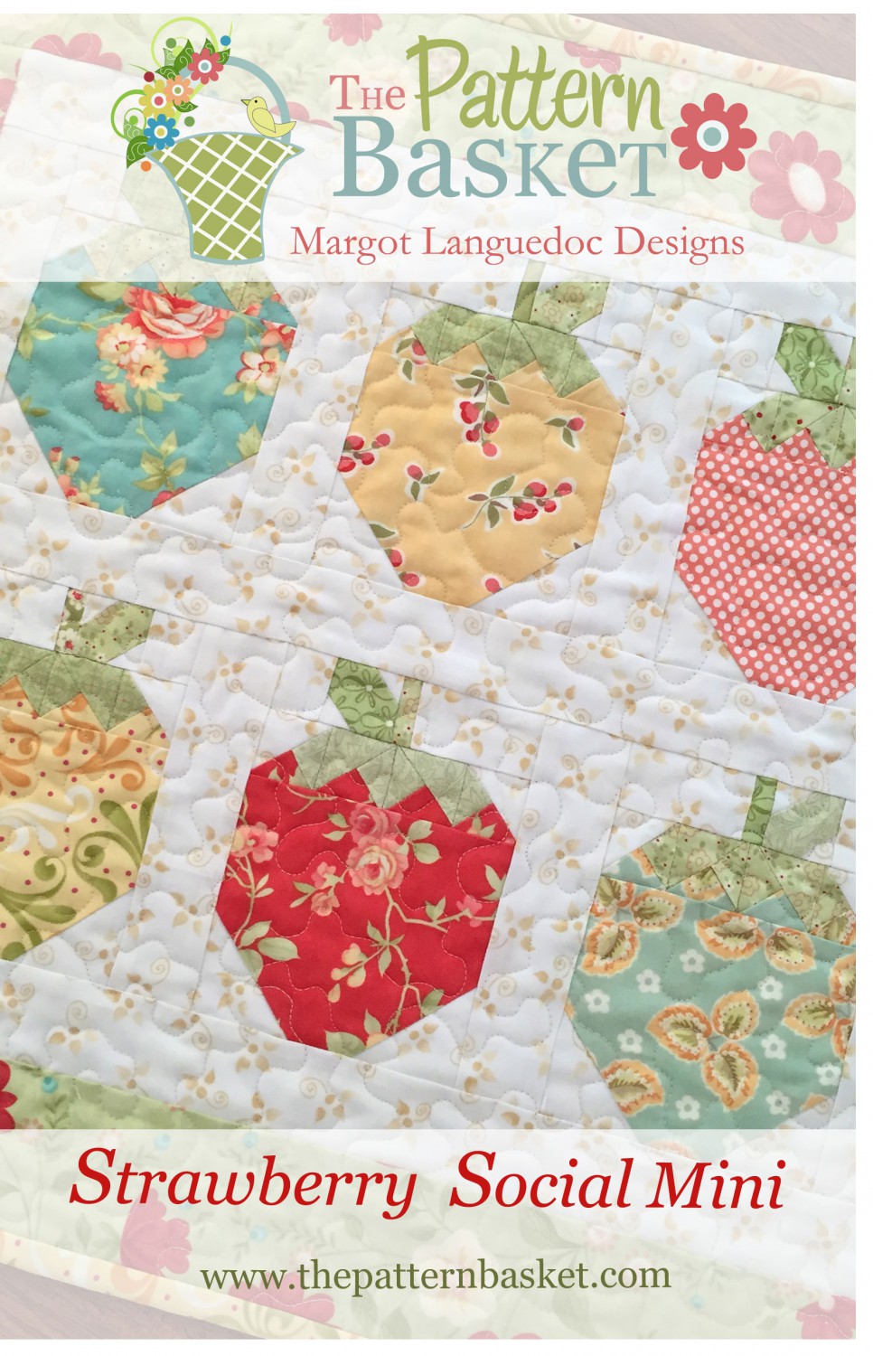 Mönster: Strawberry Social Mini Quilt