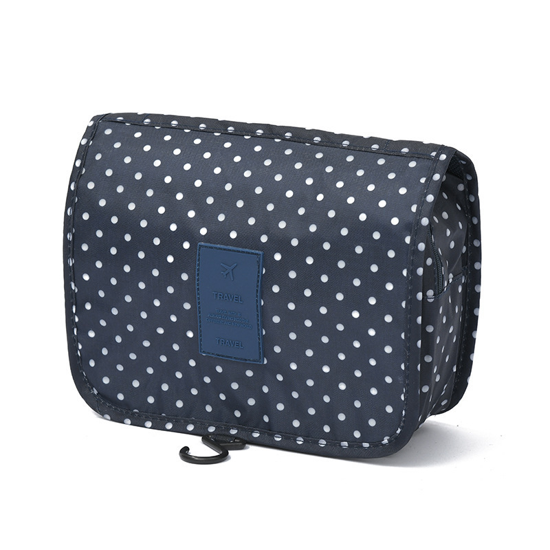 Hängande Necessär / Resväska - Blå Polka Dot