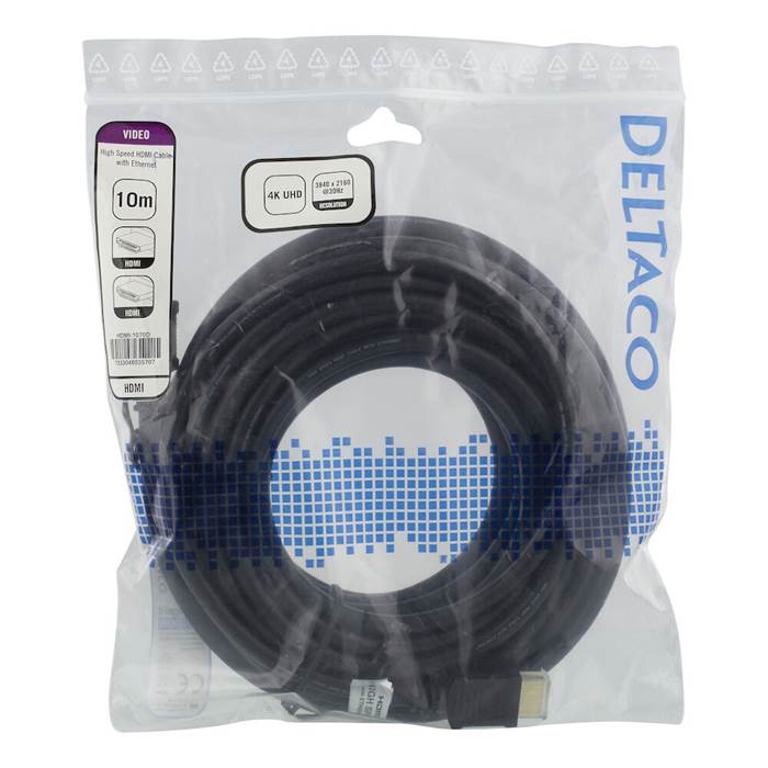 HDMI kabel 10m, Ethernet, 4K - 2