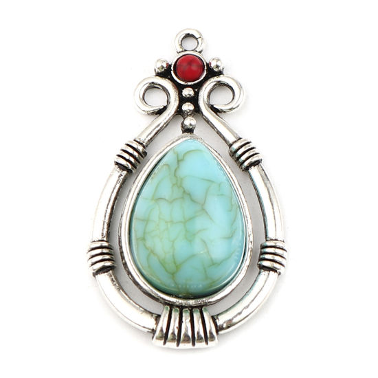 Charm -  Boho drop blue