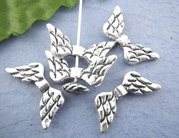 Wings - old silver patterned