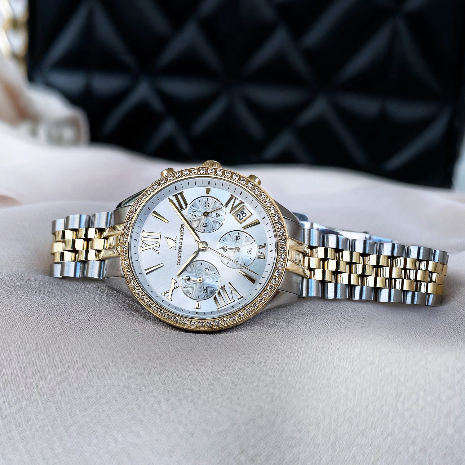 Porter Pave Gold Silver Hexter Baines
