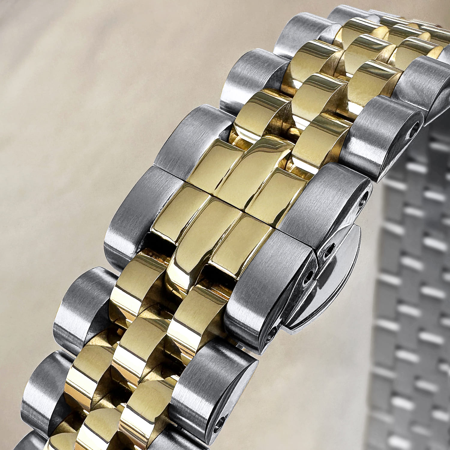 Silver and best sale gold watch strap