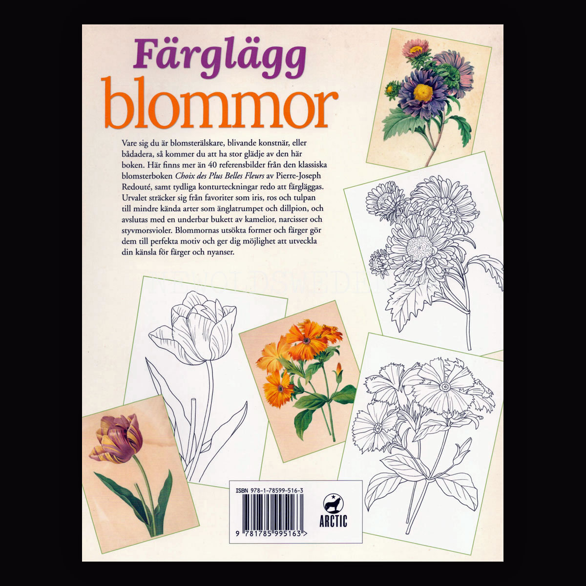 Färglägg blommor - S12 - NEWOLDSWEDEN.se