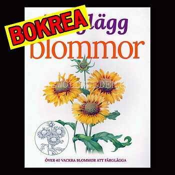 Färglägg blommor - S12