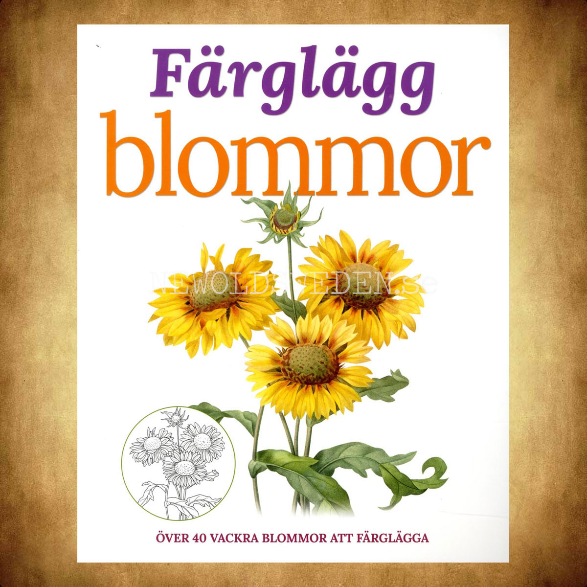 Färglägg blommor - S12 - 4