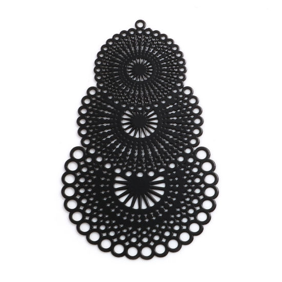 Charm filigree,  Geomatric Black